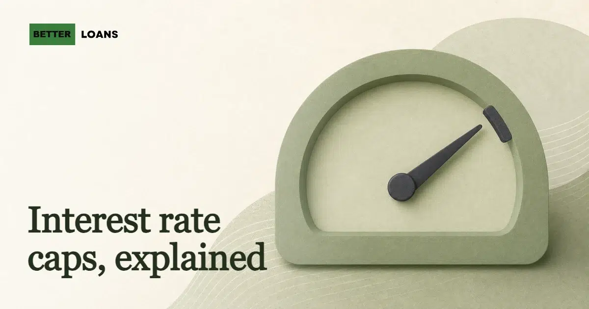 Editorial illustration of a gauge with a dial needle stopped at a fixed marker near the top, showing a legal ceiling the rate cannot pass.