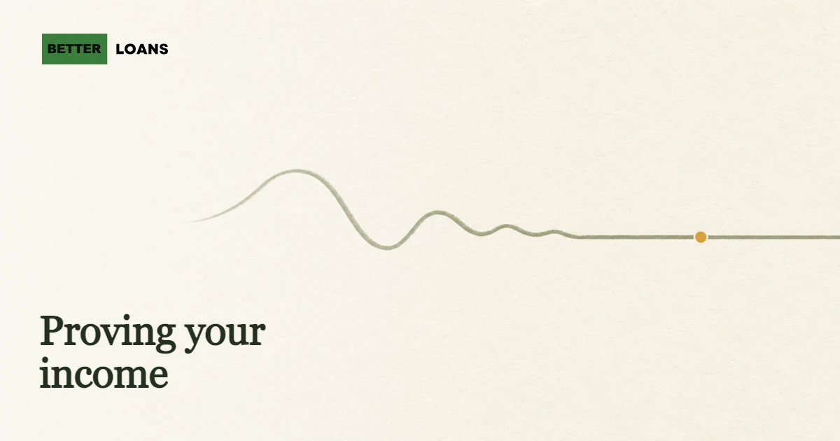 Editorial illustration of a variable income line settling into a steady, level line