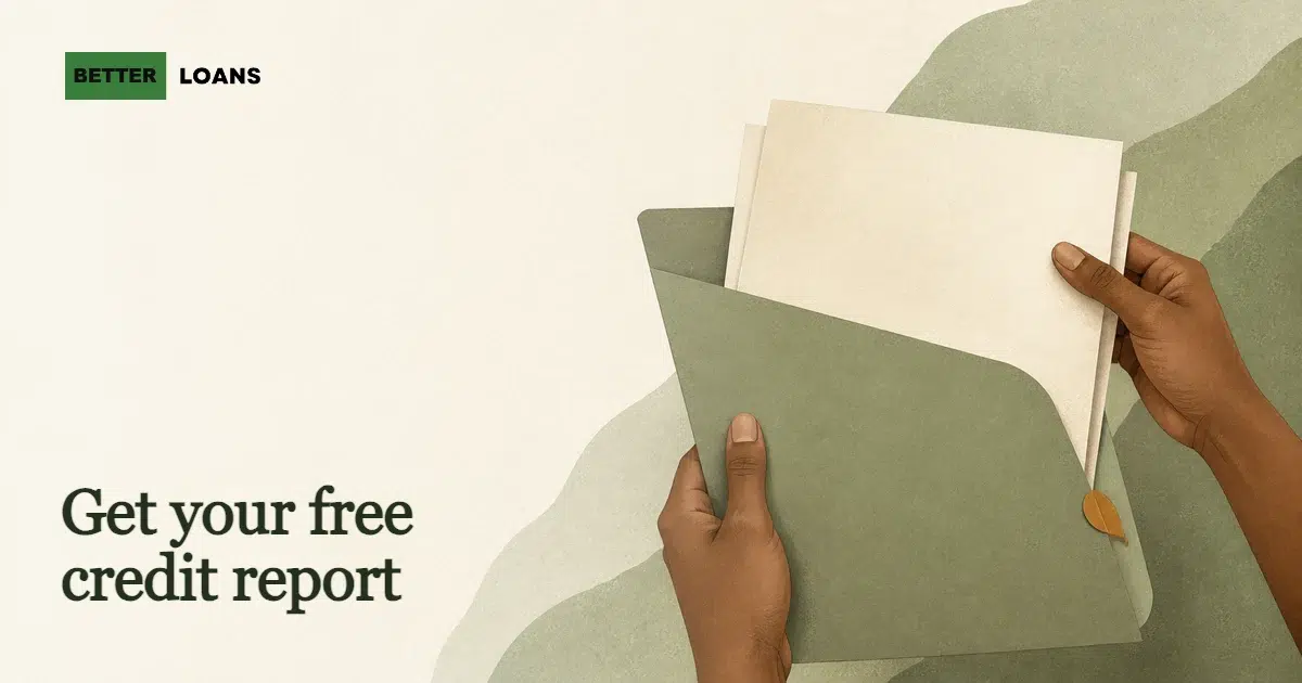 A person on a phone opening a credit bureau app to download their free credit report