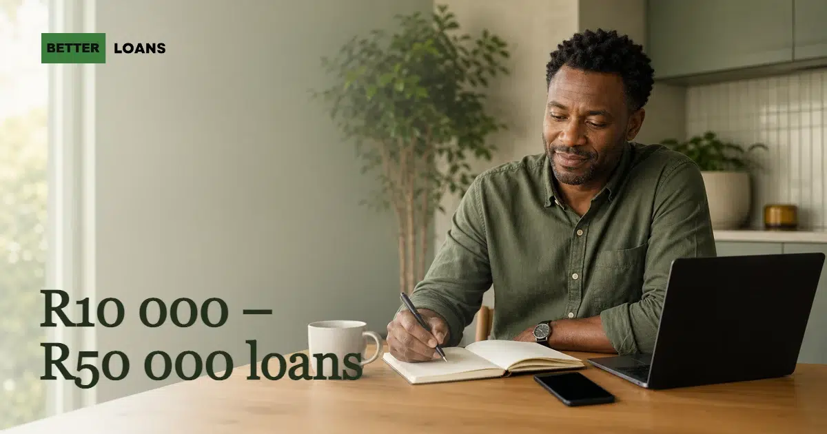 Loans above R10 000, up to R50 000 — comparing costs from NCR-registered lenders in South Africa